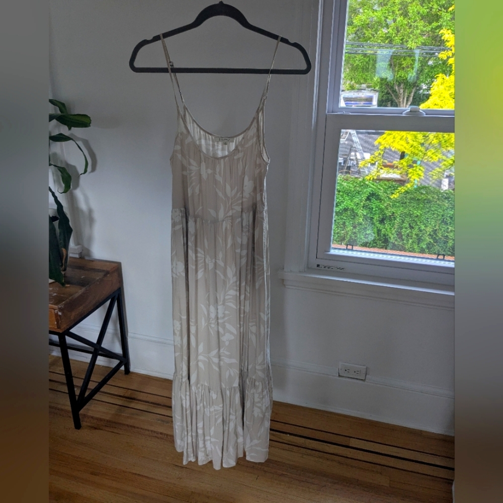 Z Supply Beige Floral Maxi Dress
